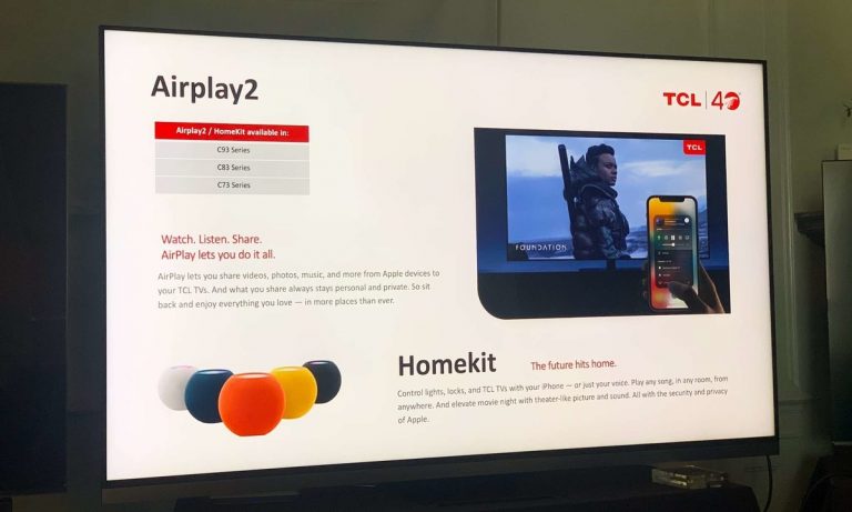 TCL annonce 3 téléviseurs HomeKit et AirPlay 2