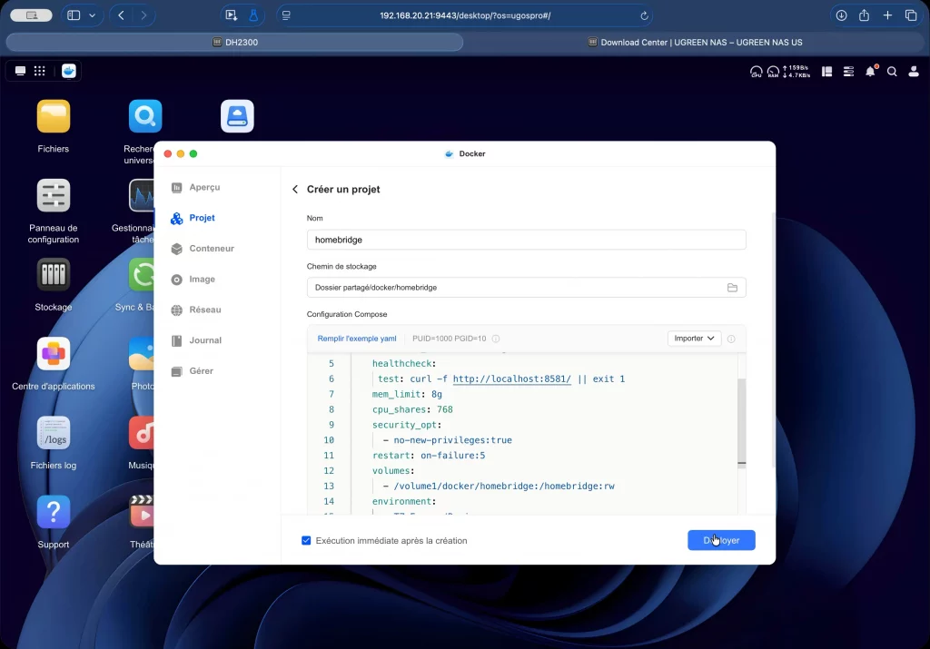 Création d'un projet Homebridge pour Docker