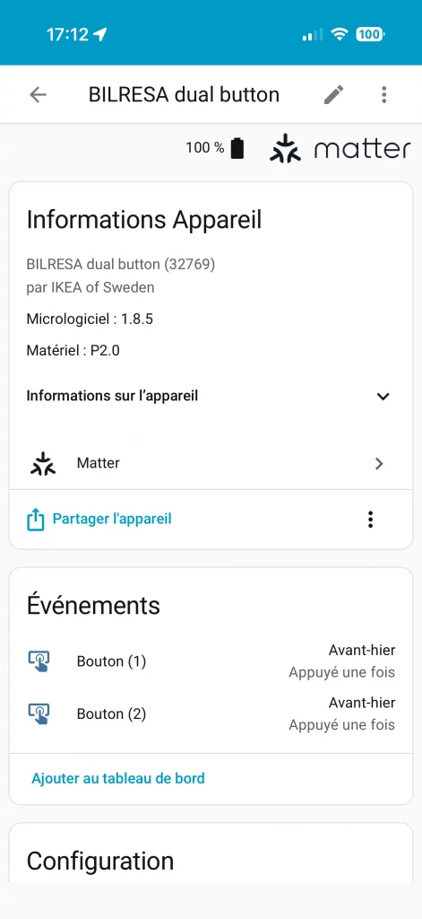 Le fonctionnement est identique dans Home Assistant