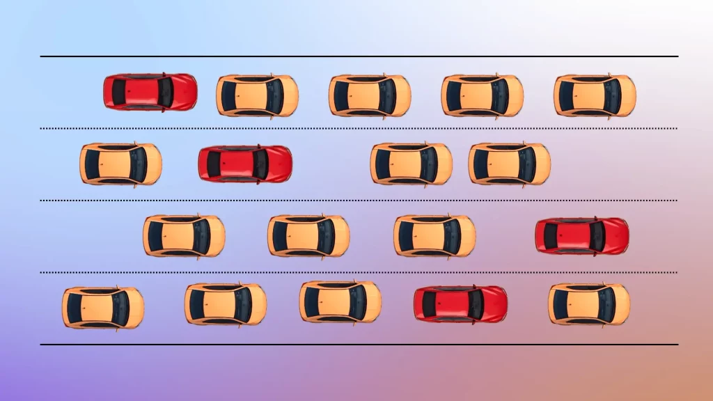 Une autoroute avec pleins de voitures lentes : ça coince !