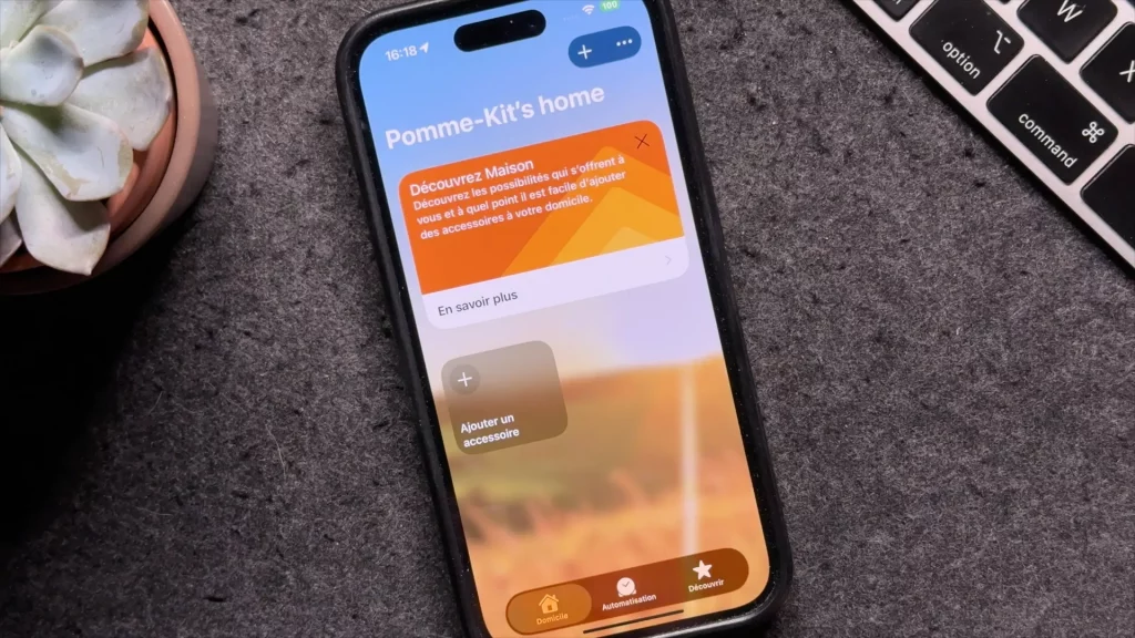 L'application Maison au premier lancement