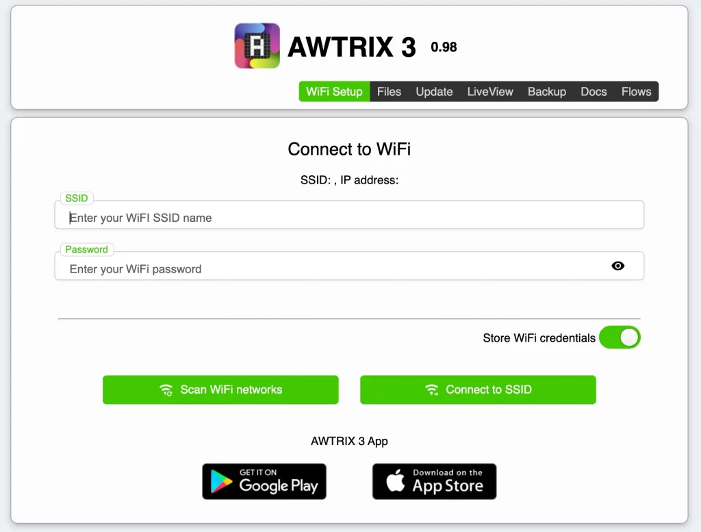 Première étape : configuration du Wifi