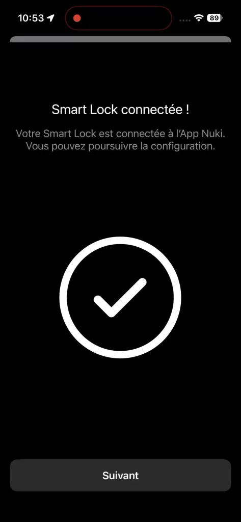 Une configuration qui se fait en quelques secondes