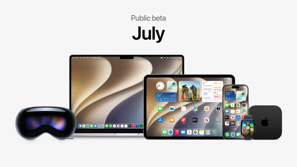 La première béta publique sera disponible en Juillet (Crédit : Apple)