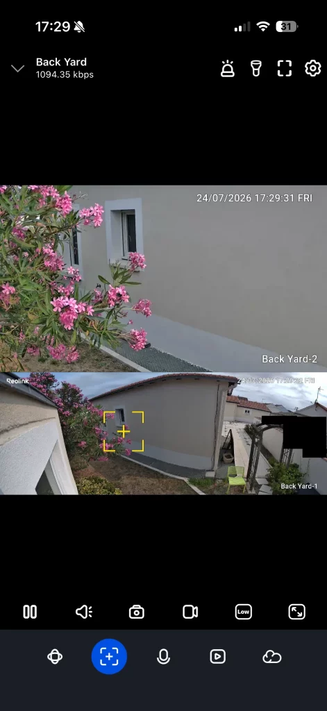 L'option "Pointer" permet d'afficher directement une zone précise (curseur jaune)